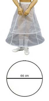 Underskirt with 2 crinoline for children